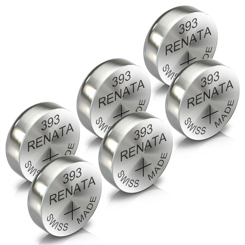 Renata 393 Watch Battery Swiss Made Silver Coin SR754SW 1.55V All Pack - TradeNRG UK